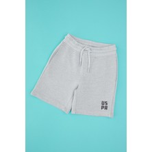U.s. Polo Assn. Erkek Çocuk Gri Melanj Şort (Örme) 50325210-VR086