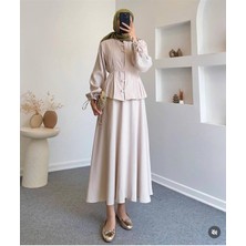 Kulvar Trend 2654 Nervür Dikişli Hakim Yaka Etekli Takım