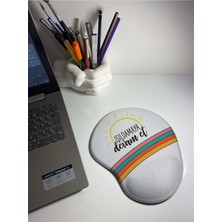 Rakkun Shop Işıldamaya Devam Et Baskılı Bilek Destekli Mouse Pad