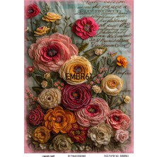 Lineart Embroidery Serisi EMBR61 Pirinç Dekopaj 30*42 cm