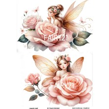 Lineart Fairy Serisi FRY21 Pirinç Dekopaj 30*42 cm