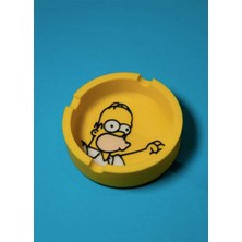 Ems -  3D Baskı Sarı Küllük – Eğlenceli Karakter Tasarımlı Küllük – Dekoratif Masa Aksesuarı