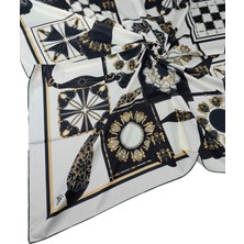 Mim Eşarp ve Şal Vesi Eşarp Desenli Sport Twill Eşarp 120X120 cm