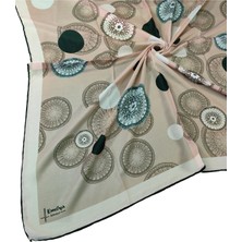 Mim Eşarp ve Şal Emilya Kadın Fresh Şifon Desenli Geometrik Eşarp 90X90 cm