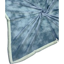 Mim Eşarp ve Şal Ebruli Soft Pamuklu Desenli Eşarp - 95X95 cm