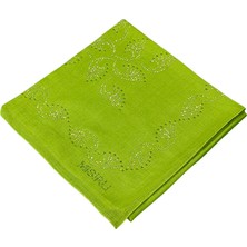 Mim Eşarp ve Şal Mısırlı Eşarpları Taşlı Pamuklu Yazma Eşarp - 100X100 cm