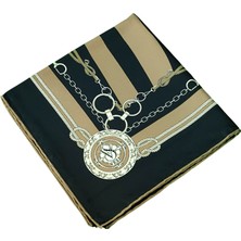 Mim Eşarp ve Şal Vesi Eşarp Zincir Desenli Sport Twill Eşarp 120X120 cm