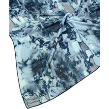 Mim Eşarp ve Şal Valino Çiçek Desenli Şifon Eşarp – 90X90 cm