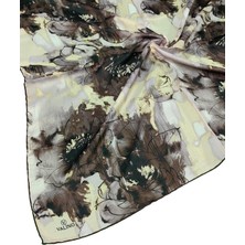 Mim Eşarp ve Şal Valino Çiçek Desenli Şifon Eşarp – 90X90 cm