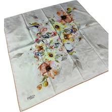 Mim Eşarp ve Şal Emilya Rayon Çiçek Desenli Şal Eşarp 90X90 cm