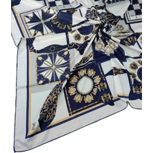 Mim Eşarp ve Şal Vesi Eşarp Desenli Sport Twill Eşarp 120X120 cm