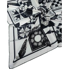 Mim Eşarp ve Şal Vesi Eşarp Desenli Sport Twill Eşarp 120X120 cm
