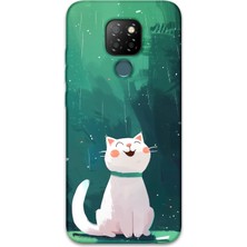 Gramaphone Gm 20 Uyumlu Kedi Desenli Telefon Kılıfı + Ekran Koruyucu - 5781