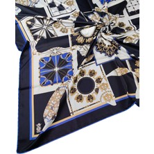 Mim Eşarp ve Şal Vesi Eşarp Desenli Sport Twill Eşarp 120X120 cm