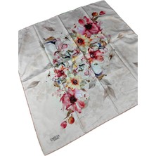 Mim Eşarp ve Şal Emilya Rayon Çiçek Desenli Şal Eşarp 90X90 cm