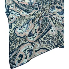 Mim Eşarp ve Şal Emilya Fres Krep Leopar Desenli Eşarp 90X90 cm