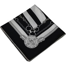 Mim Eşarp ve Şal Vesi Eşarp Zincir Desenli Sport Twill Eşarp 120X120 cm