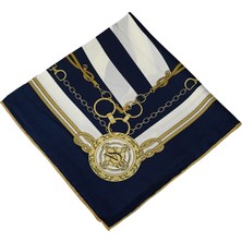 Mim Eşarp ve Şal Vesi Eşarp Zincir Desenli Sport Twill Eşarp 120X120 cm