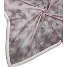 Mim Eşarp ve Şal Ebruli Soft Pamuklu Desenli Eşarp - 95X95 cm