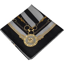 Mim Eşarp ve Şal Vesi Eşarp Zincir Desenli Sport Twill Eşarp 120X120 cm