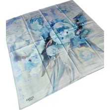 Mim Eşarp ve Şal Emilya Rayon Çiçek Desenli Eşarp 90X90 cm