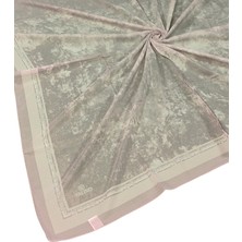 Mim Eşarp ve Şal Valino Bulut Desenli Şifon Eşarp – 90X90 cm