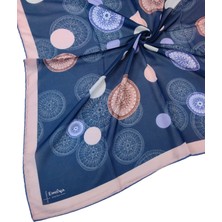 Mim Eşarp ve Şal Emilya Kadın Fresh Şifon Desenli Geometrik Eşarp 90X90 cm