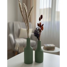 Nera Tasarım Doğal Ahşap Dekoratif Vazo Seti (20CM-17CM) 2 Parça