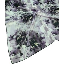 Mim Eşarp ve Şal Valino Çiçek Desenli Şifon Eşarp – 90X90 cm