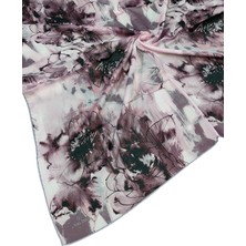 Mim Eşarp ve Şal Valino Çiçek Desenli Şifon Eşarp – 90X90 cm