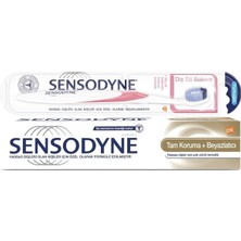 Sensodyne Diş Macunu Tam Koruma Beyazlatıcı 75 ml + Diş Eti Bakımı Yumuşak Diş Fırçası