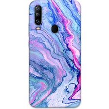 Gramaphone Gm 20 Pro Uyumlu Mermer Desenli Telefon Kılıfı + Ekran Koruyucu - 5816