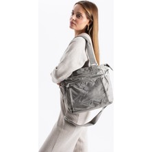 Sanmorris Kadın 4 Bölmeli Suya Dayanıklı Saten Kumaş Çapraz ve Omuz Askılı Çanta 7002