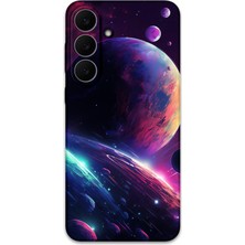 Gramaphone Galaxy S25 Fe Uyumlu Uzay Desenli Telefon Kılıfı + Ekran Koruyucu - 5862