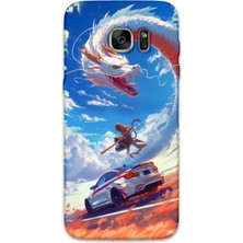 Gramaphone Galaxy S7 Edge Uyumlu Araba Desenli Telefon Kılıfı + Ekran Koruyucu - 5764