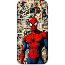 Gramaphone Galaxy S7 Edge Uyumlu Spiderman Desenli Telefon Kılıfı + Ekran Koruyucu - 5931