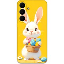 Gramaphone Galaxy S25 Fe Uyumlu Tavşan Desenli Telefon Kılıfı + Ekran Koruyucu - 5806