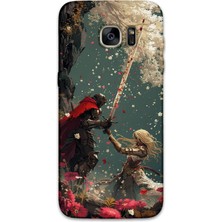 Gramaphone Galaxy S7 Edge Uyumlu Retro Desenli Telefon Kılıfı + Ekran Koruyucu - 5838