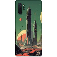 Gramaphone Galaxy Note 10 Plus Uyumlu Uzay Desenli Telefon Kılıfı + Ekran Koruyucu - 5870