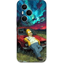 Gramaphone Honor 400 Pro Uyumlu Simpson Desenli Telefon Kılıfı + Ekran Koruyucu - 5938