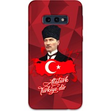 Gramaphone Galaxy S10E Uyumlu Atatürk Desenli Telefon Kılıfı + Ekran Koruyucu - 5851