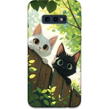 Gramaphone Galaxy S10E Uyumlu Kedi Desenli Telefon Kılıfı + Ekran Koruyucu - 5785