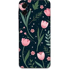 Gramaphone Galaxy A07 Uyumlu Çiçek Desenli Telefon Kılıfı + Ekran Koruyucu - 5788