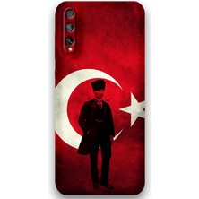 Gramaphone Huawei P Smart S Uyumlu Atatürk Desenli Telefon Kılıfı + Ekran Koruyucu - 5849