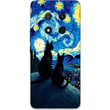 Gramaphone Honor Magic 7 Lite Uyumlu Kedi Desenli Telefon Kılıfı + Ekran Koruyucu - 5782