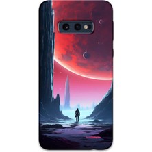 Gramaphone Galaxy S10E Uyumlu Uzay Desenli Telefon Kılıfı + Ekran Koruyucu - 5860