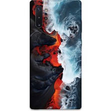 Gramaphone Galaxy Note 10 Plus Uyumlu Mermer Desenli Telefon Kılıfı + Ekran Koruyucu - 5811