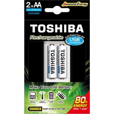 USB Şarj Cihazı+2 AD.2000MAH Kalem Pil