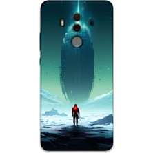 Gramaphone Huawei Mate 10 Pro Uyumlu Uzay Desenli Telefon Kılıfı + Ekran Koruyucu - 5864