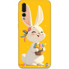 Gramaphone Huawei P20 Pro Uyumlu Tavşan Desenli Telefon Kılıfı + Ekran Koruyucu - 5807